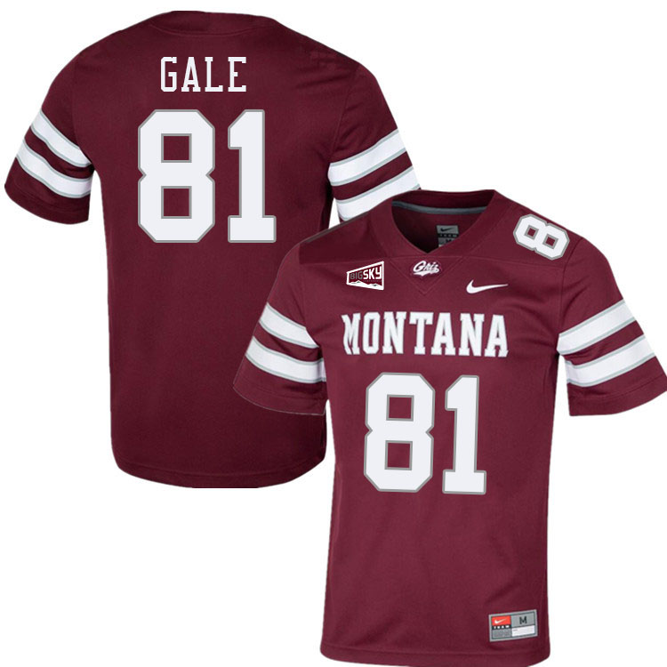Josh Gale Montana Jersey,University Of Montana Grizzlies #81 Josh Gale Jersey Stitched-Maroon